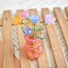 100pcs Acrylic Green Leaf Charm Pendant DIY Keychain Jewelry Making Findings