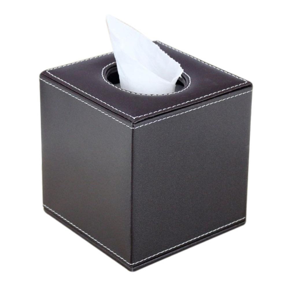 Kreative Desktop-Rollpapierbox, Taschentuchetui aus PU-Leder, Serviettenwürfelhalter, Pumptablett für die Küche, Aufbewahrungsbox im europäischen Stil