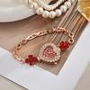 with Adjustable Bracelet Heart Shaped Watch Diamond Studded Watch Strap Wrist Decoration  Gift