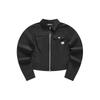 Fila Fusion Solid Color Slim Fit Casual Full Zip Long Sleeve Outdoor Work Multi Pocket Shirt Jacket Women Jackets Black T11W423401F-BK