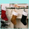 Large Plush Christmas Stockings With Shimmering Sequins In Red Green And Gold For Kids Gifts