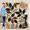 Autumn Leaves Pattern Throw Blanket Warm Fall Design for Living Room Sofa Decor NatureInspiredHome Gift for Her