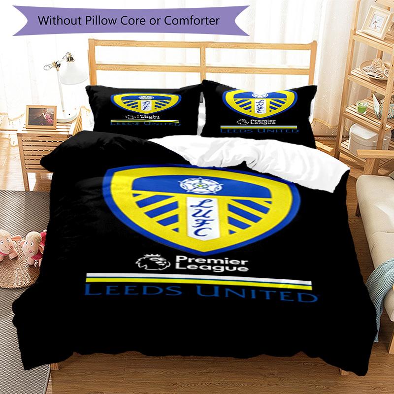 Fc Crest Design Printed Pattern Duvet Cover Set – includes 1 duvet cover and 2 matching pillowcases Bedroom decor Christmas gifts