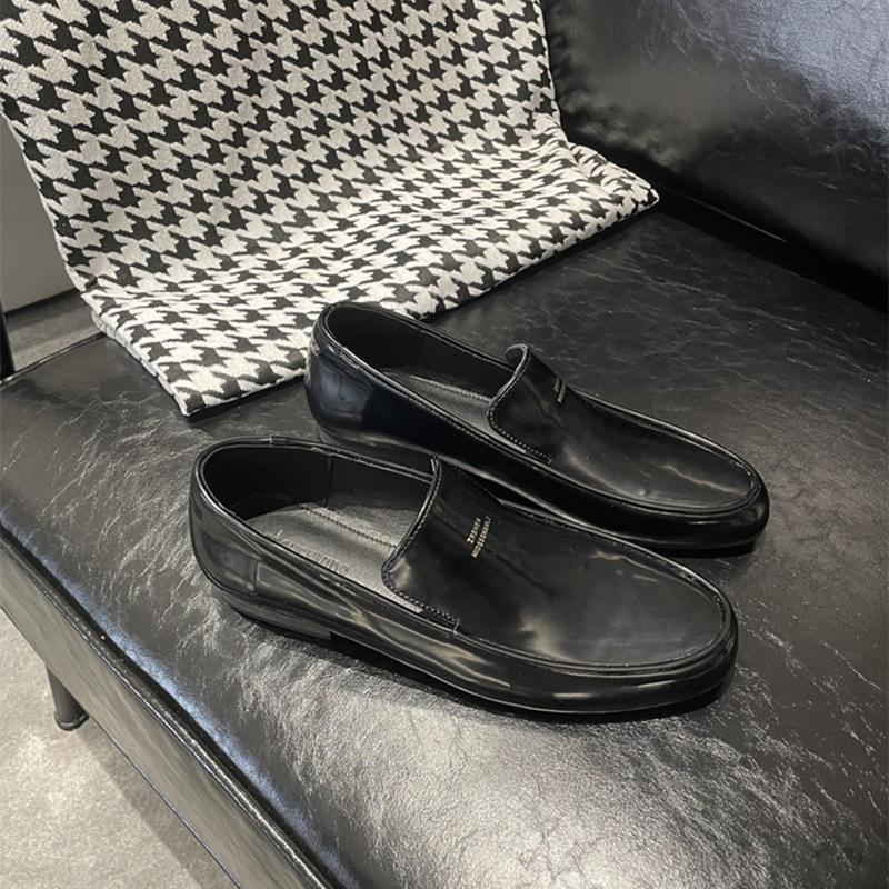 

Весна и лето новая обувь Le Versatile Fu британский стиль простые кожаные балетки женские 40 бордовый