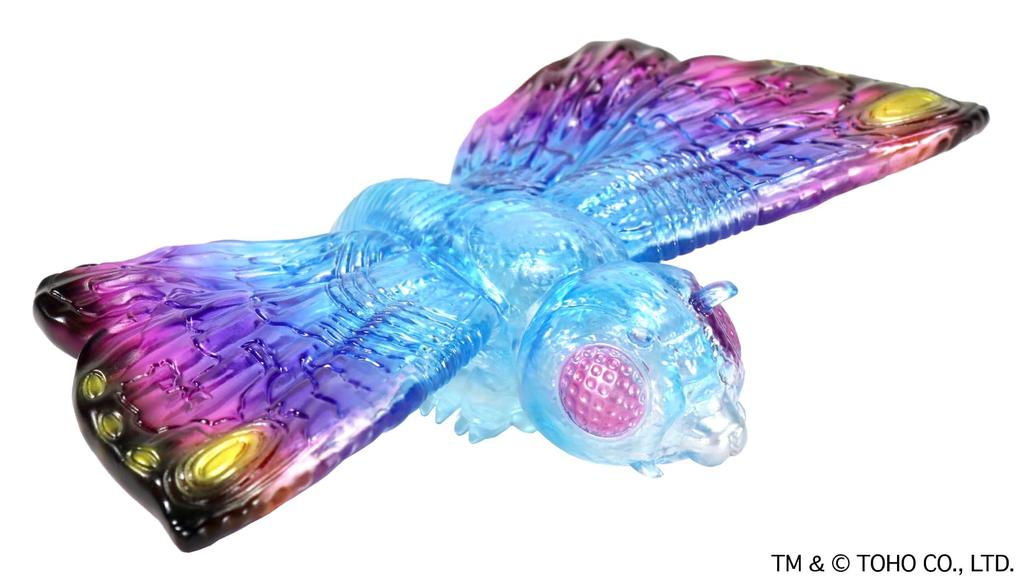 CCP Middle Size Series Godzilla EX Mothra Clear Blue Pink 150mm PVC Soft Vinyl Figure [6th Edition] (1992) Ver. Approx. Pre-painted