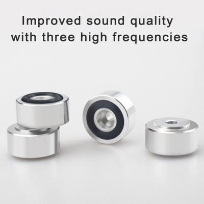 4Pcs Speaker Spikes Stand Feet Pad Aluminum Alloy HiFi Speaker Shock Absorber Resonance Reducer Isolation Stand Anti-slip Vibration Dampener Speaker