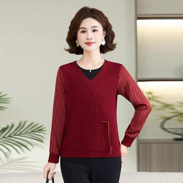 Women s Casual Knitwear: Plus Size Slimming Long Sleeve Top for Spring & Autumn 4XL