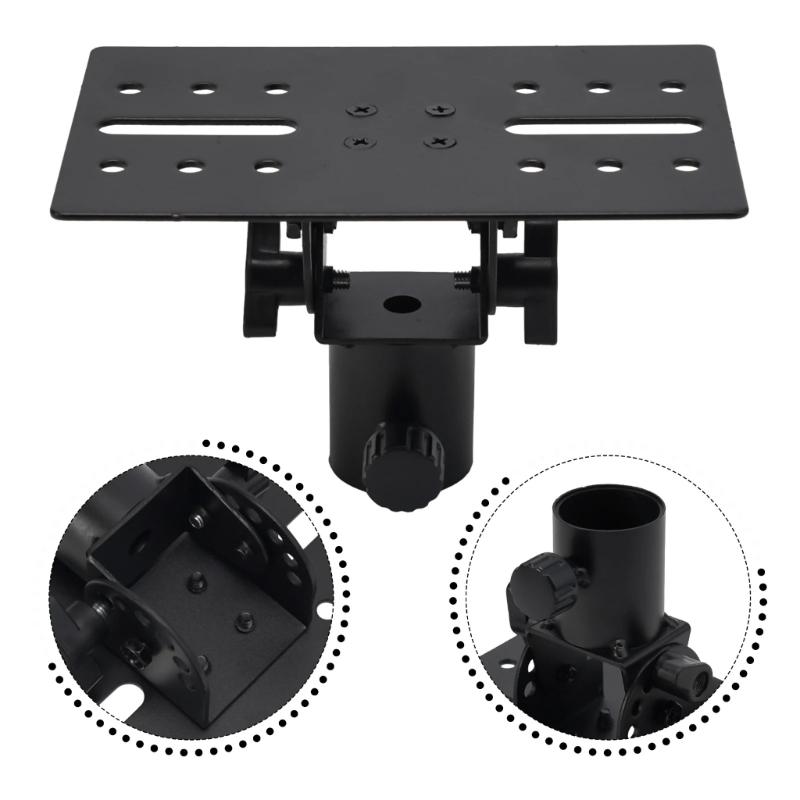 Universal Adjustable Height All Metal Speaker Stand Tray with Easy Installation Speaker Holder for Secure Sound Setups