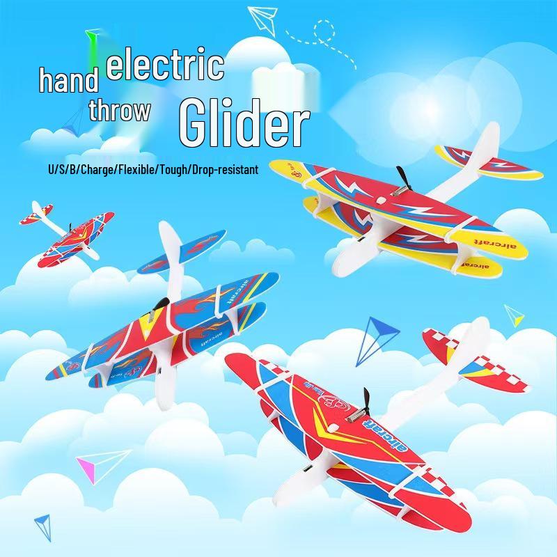 Electric USB-Charged Shockproof Foam Glider Airplane
