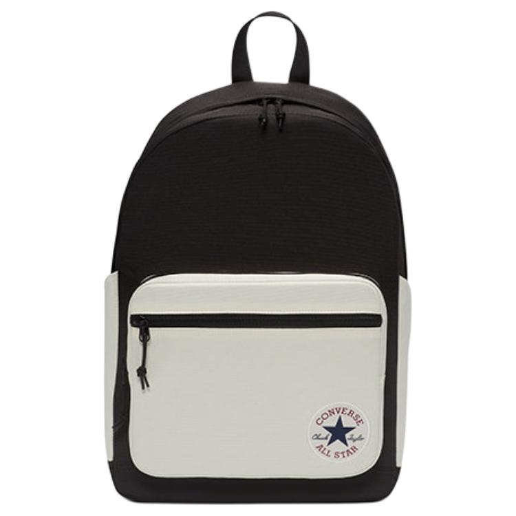 New Converse Polyester Backpack Medium Size Unisex Black & Ecru 10026650-A01