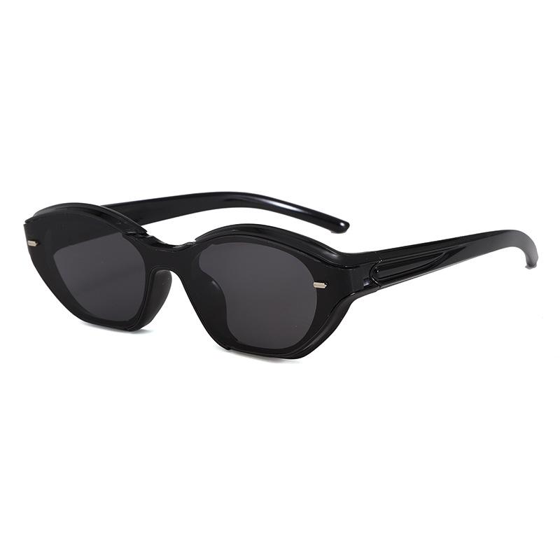 

Trendy Cat-Eye Sunglasses: Lightweight, One-Piece Lens, Small Frame, Unisex Regular