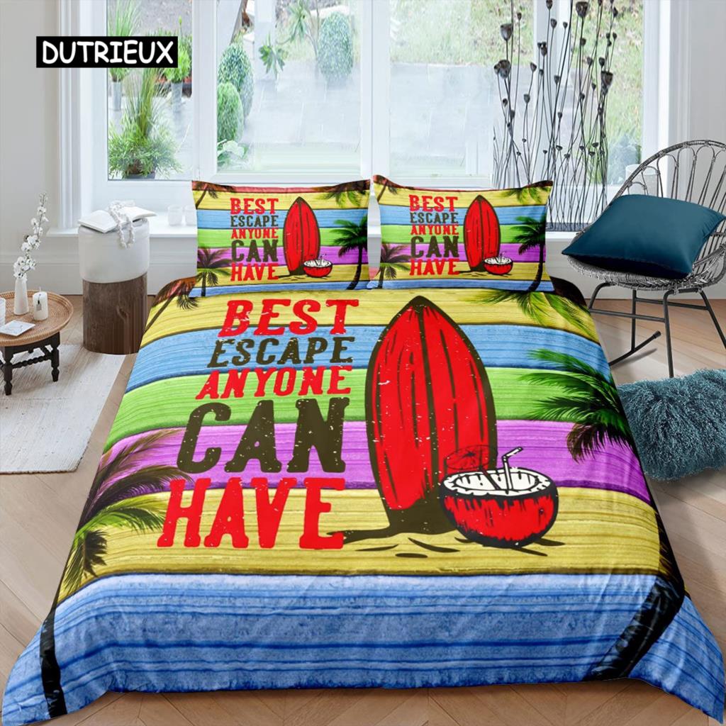 Comfortable Cartoon Pattern Duvet Cover Set With Duvet Cover And Pillowcases King Queen Twin Sizes For All Ages
