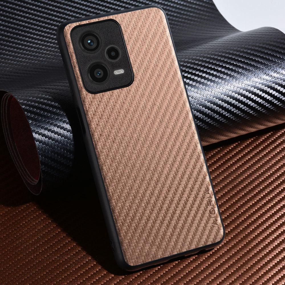 

Carbon Fibre texture Phone Case for Redmi Note 12 12S Pro Plus Fashion Design Soft Back Cove Case Funda Redmi Note 12S кавовий