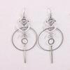 New Exaggerated Moon Crescent Devil Eye Large Circle Long Earrings For Women Vintage Jewelry Gift Accessories