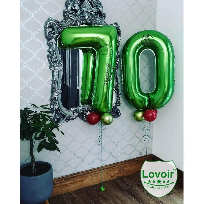 40 Inch Dark Green Number 5 Balloon Large Size Giant Jumbo Digit Mylar Foil Helium Dark Green Balloons for Birthday Party Celebration Decorations
