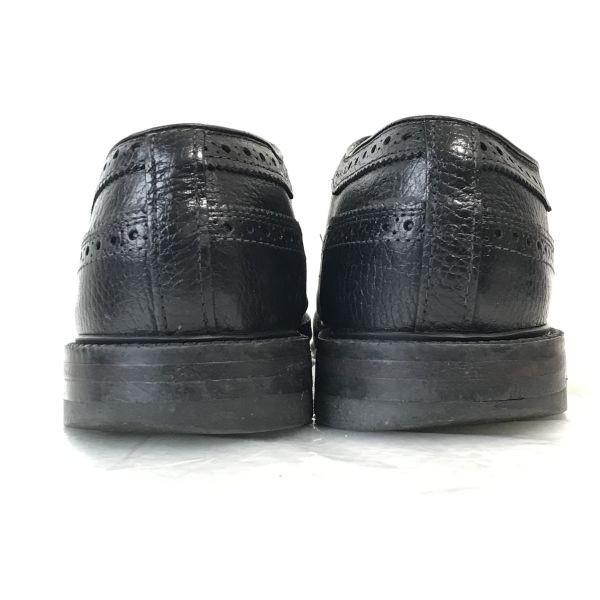 80s-90s/NUNN BUSH/Long Wingtip Leather Shoes/10C/26.5-27.5/Black/Business/USA Vintage(USED)