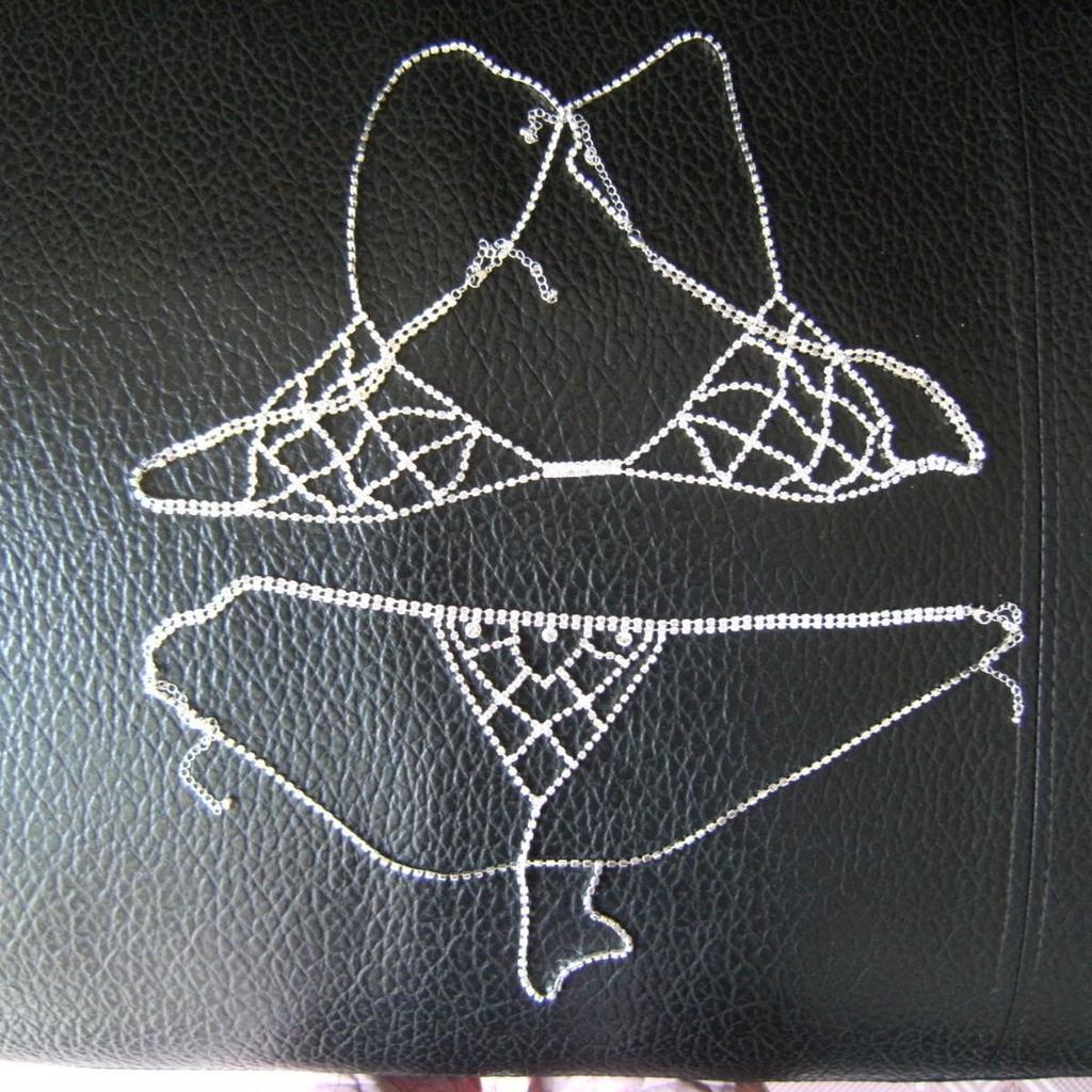 Chic Rhinestone-Inlaid Waist & Neck Body Chain Belt
