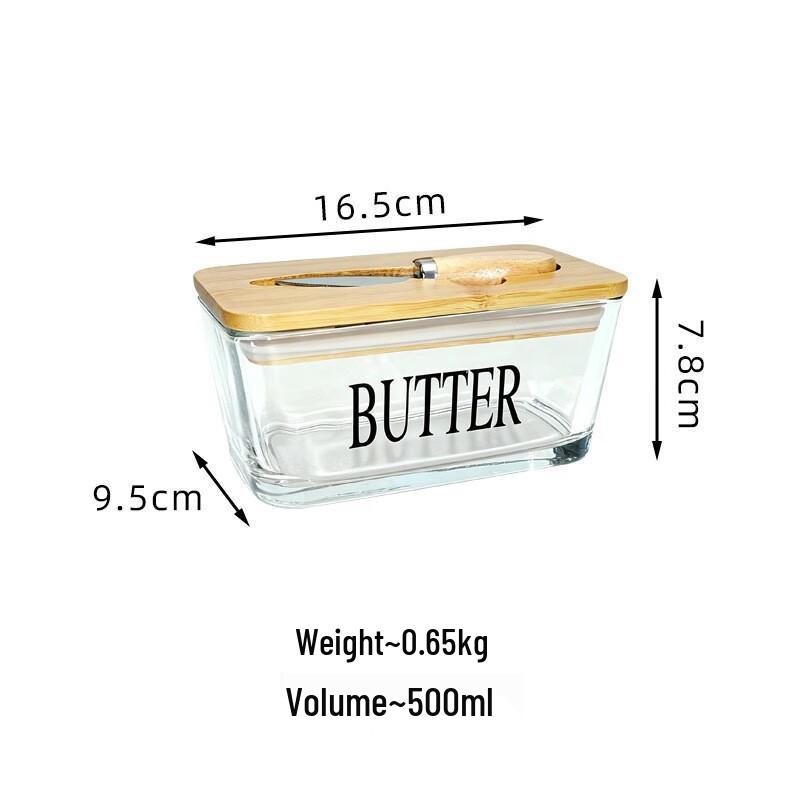 Glass Butter Dish with Lid
