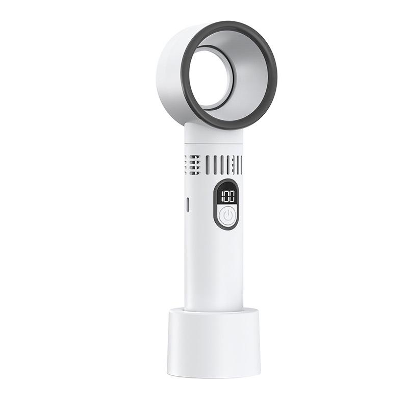 Digital Display USB Charging Bladeless Fan - Portable Desktop & Handheld Model