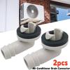 2Pcs Air Conditioner Drain Connector,AC Plastic Drain Hose Elbow Fitting,Anti-defomed Leak-Proof with Seals Fits for 15mm Hoses