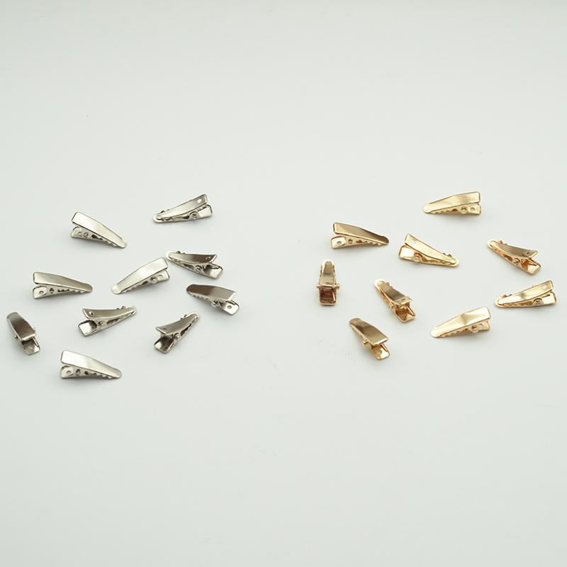 200PCS/bag 2.5cm Mini Metal Alligator Hair Clips Plain Duckbill Hair Barrettes with Hole for Handmade Hair Jewelry