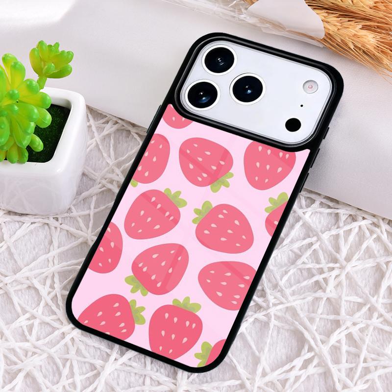 Strawberry Art Tropic Shockproof Phone Case for iPhone 17 Air 16e 15 11 12 14 13 Pro Max Cover Coque