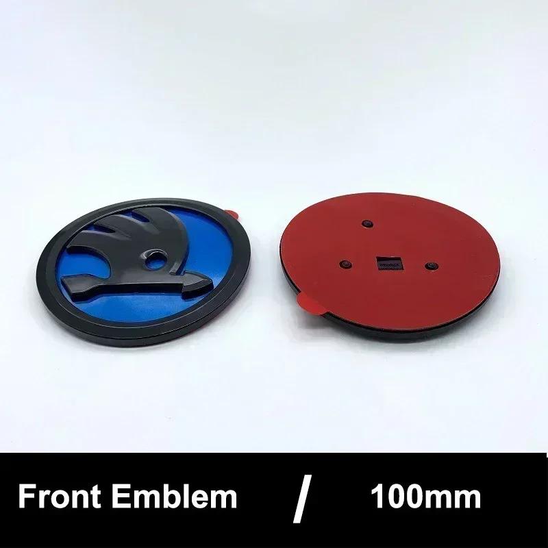 CHC1 2026 Hot For SKODA 100mm Front Emblem for SKODA Superb Fabia Octavia Citigo Kodiaq Karoq Kamiq Yeti Rapid Scala Vision Car Rear