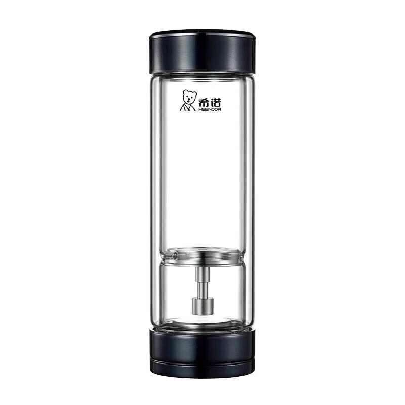 HEENOOR Double-Layer Magnetic Tea Infuser Glass Cup