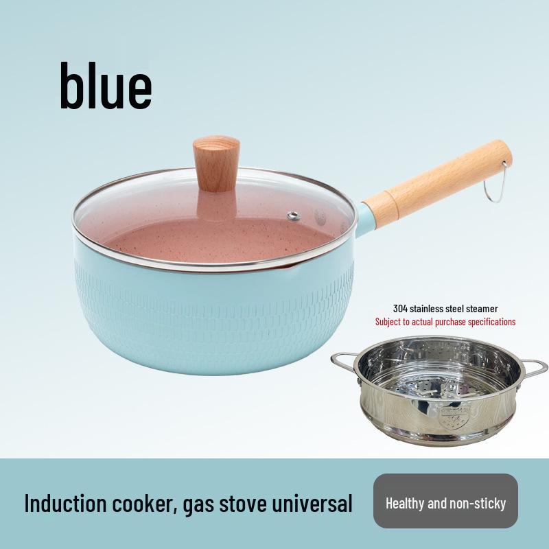 Yukihira Non-Stick Maifan Stone Baby Food Pot with Steamer Basket