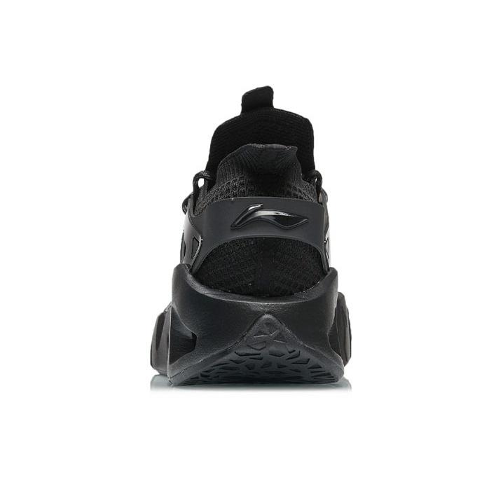 Li Ning Wudao 2.3 Eendelig Geweven Reflecterend Schokabsorberend Antislip Slijtvast Laag Uitgesneden Retro Basketbalschoenen Heren sneaker Zwart AGBR045-3