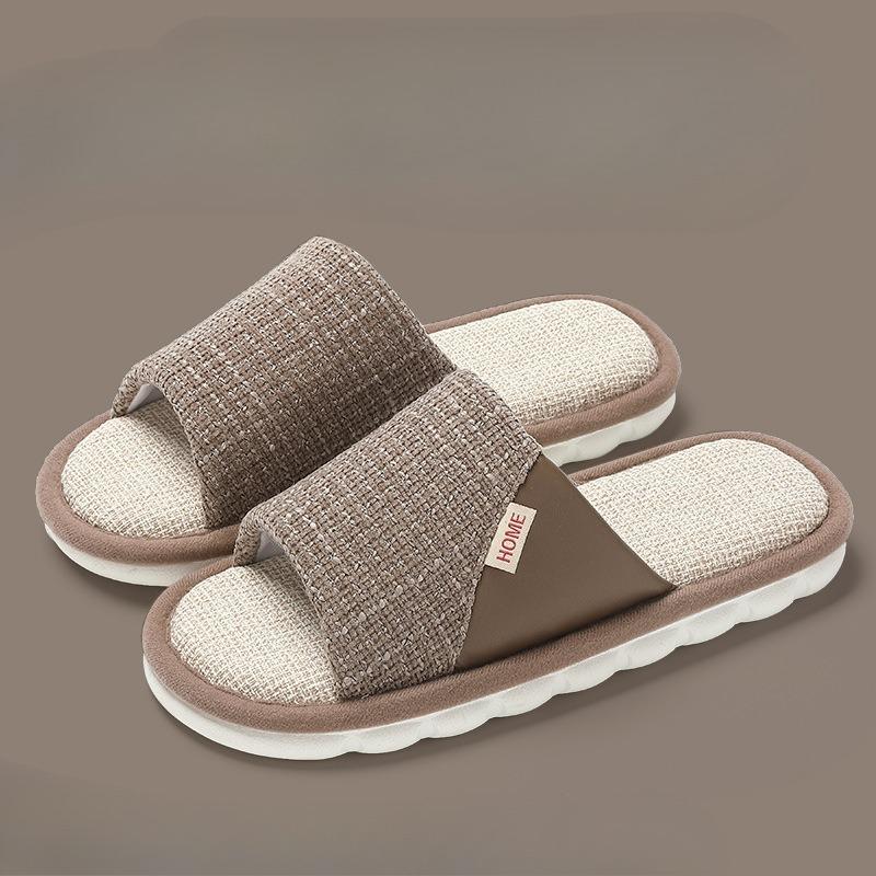 

Новые дышащие и впитывающие пот хлопковые туфли для домашнего использования в помещении для женщин Fits 43-44 кофейный