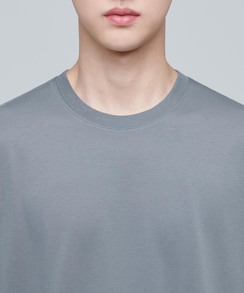 MUSINSA STANDARD Supima Relaxed Crew Neck T-Shirt [Gray]