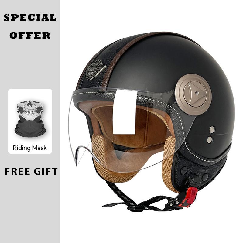 Crash Headpiece Motorbike Open Face Helmets 3/4 Open Face Motorcycle Helmets DOT Certification Cascos Para Moto Open Helm