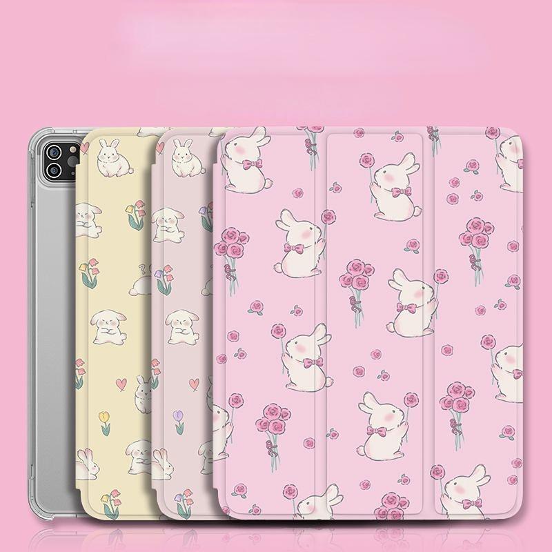 Capa Flip com suporte inteligente fofa para iPad 2020 2019 10.2 2018 2017 9.7 Air 1 2 3 4 10.5 10.9 8ª 7ª 6ª 5ª geração