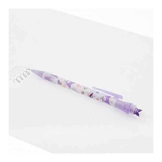 Sun-Star Stationery Sanrio "Kurukuru Dome Pen" Kuromi Mechanical Pencil - Mascot Rotates with Every Click! Cute Small Mascot Inside Dome, Easy-Grip
