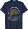 DDay 75th Anniversary Memorial Unisex TShirt Short Sleeve Casual 100 Cotton ONeck Summer Shirt