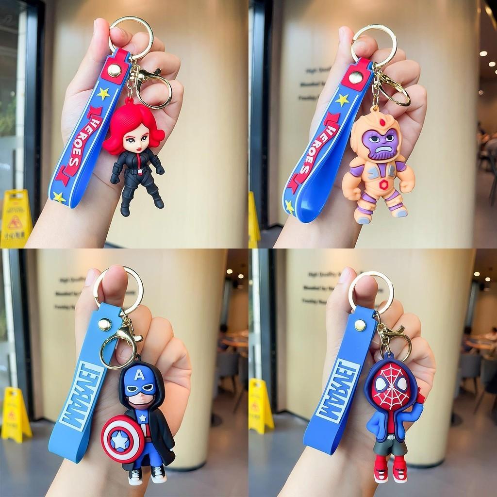 Marvel Avengers Keychain Silicone Cartoon Figures Perfect For Car Or Bag Accessories