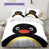 PINGU Pattern Bedding,Quilt Set Quilt Cover Pillowcase Home Birthday Gift (1 * Duvet Cover + 2 * Pillowcase, Without Core)
