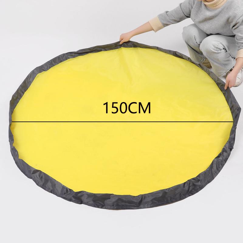 Sac exclusiv de depozitare cu șnur pentru jucării pentru copii, cu găleată rotundă mare detașabilă pentru piese de construcție