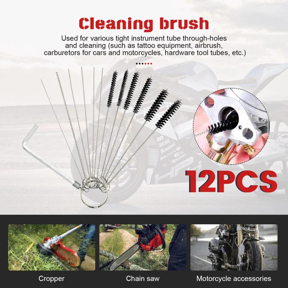 14Pcs Carburetor Adjusting Tool Screwdriver Socket Wrench Cleaning Brush Set For Chainsaw Eater Trimmer With Storage Bag