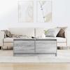 Coffee Table with Drawers Grey Sonoma 100x100x40 Cm