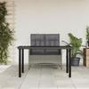VidaXL Garden Dining Furniture and Cushions 2 Pcs Grey Rattan 3203505
