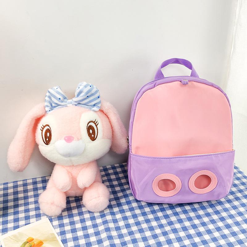 Plush 3D Rabbit Backpack for Boys Girls Kids Children SchoolBag Cute Bow Tie Cartoon School Bags Kindergarten Preschool Baby Bag