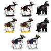 MOC Purchases Products Building Blocks Character Accessories Medieval Military Cavalry Knight Horses Animal Bricks Toy Gifts X36