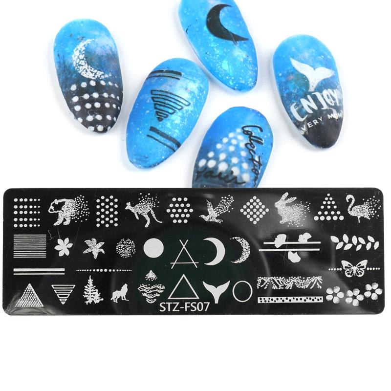 Nail Art Stamping Plates Flower Moon Snowflake Animals Design Nail for Image Stamp Plates Manicure Templates Nail Art To