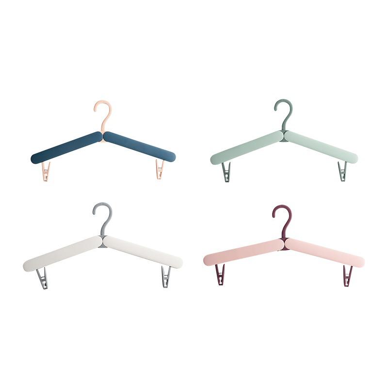 Compact Travel Drying Rack with Foldable Hangers and Clips