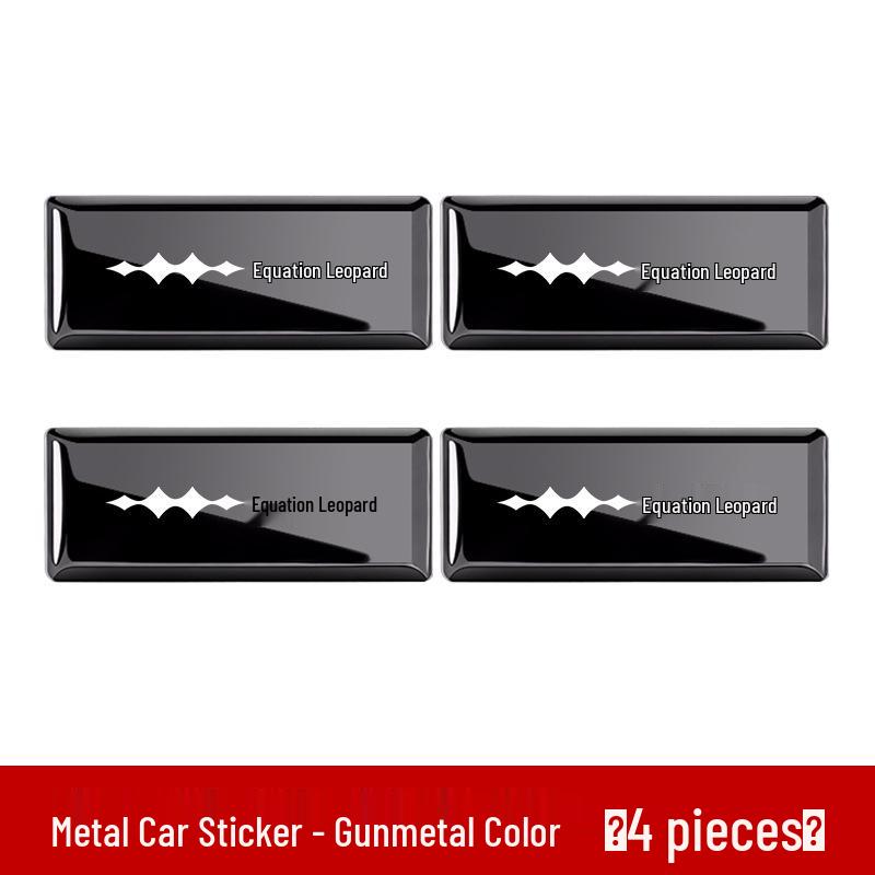 Fits Equation Leopard Titanium 3/5/7/8 Car Metal Logo Decorative Sticker Center Console Creative Modification.