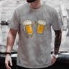 T Shirt for Men Drinking Party Team Matching Tees Cheers Beer Graphic Y2k Tops Fashion Beer DAY Plus Size Outfit Streetwear