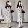 2026 Summer Heart Print Maternity Dress - Mid-Length Two-Piece Style