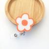 Flexible Rotating Card Holder With Vibrant Fashionable Petal Design Acrylic Construction And Adjustable Cord Length